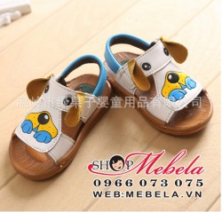 XD15 Xăng đan hình chó cún màu trắng cực xinh size 21-25 (1-3 tuổi)