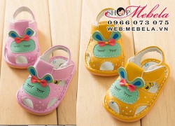 XD25 Xăng đan thỏ nhắm mắt cho bé chân 11,5 cm trở xuống (3 đến 12tháng) còn vàng