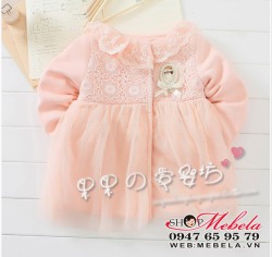 KG67 Áo khoác nỉ công chúa dáng váy cho bé gái 12 đến 18 cân (khoảng 2 đến 4 tuổi)