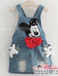 V172 Váy yếm bò Mickey cho bé 2,3 tuổi
