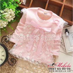 AG510 Áo thu dài tay bé gái 8 đến 15kg (khoảng 6tháng đến 3 tuổi)