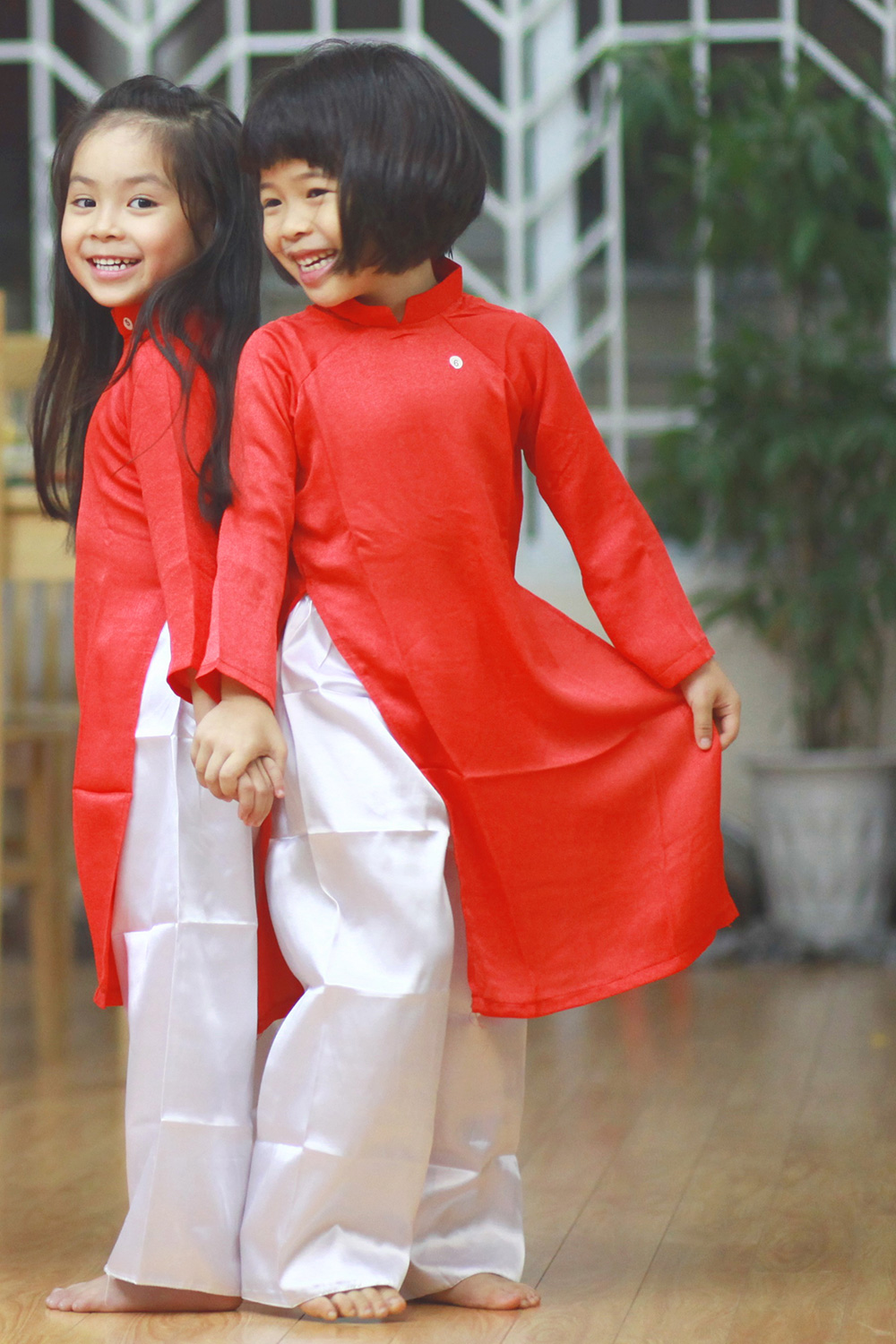 áo dài lụa trơn