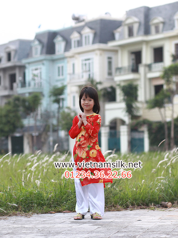 áo voan lụa cho trẻ em gái