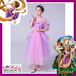 Váy đầm công chúa tóc mây Rapunzel cho bé 27-31kg