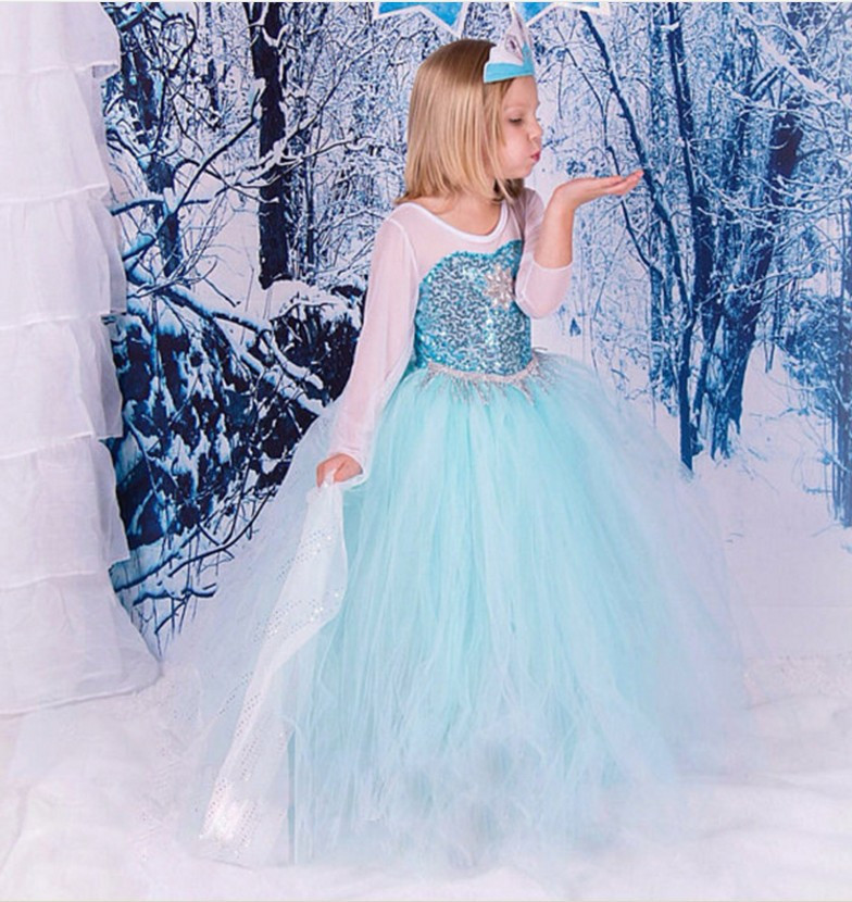 V754 Váy công chúa Elsa cho bé 14-27kg
