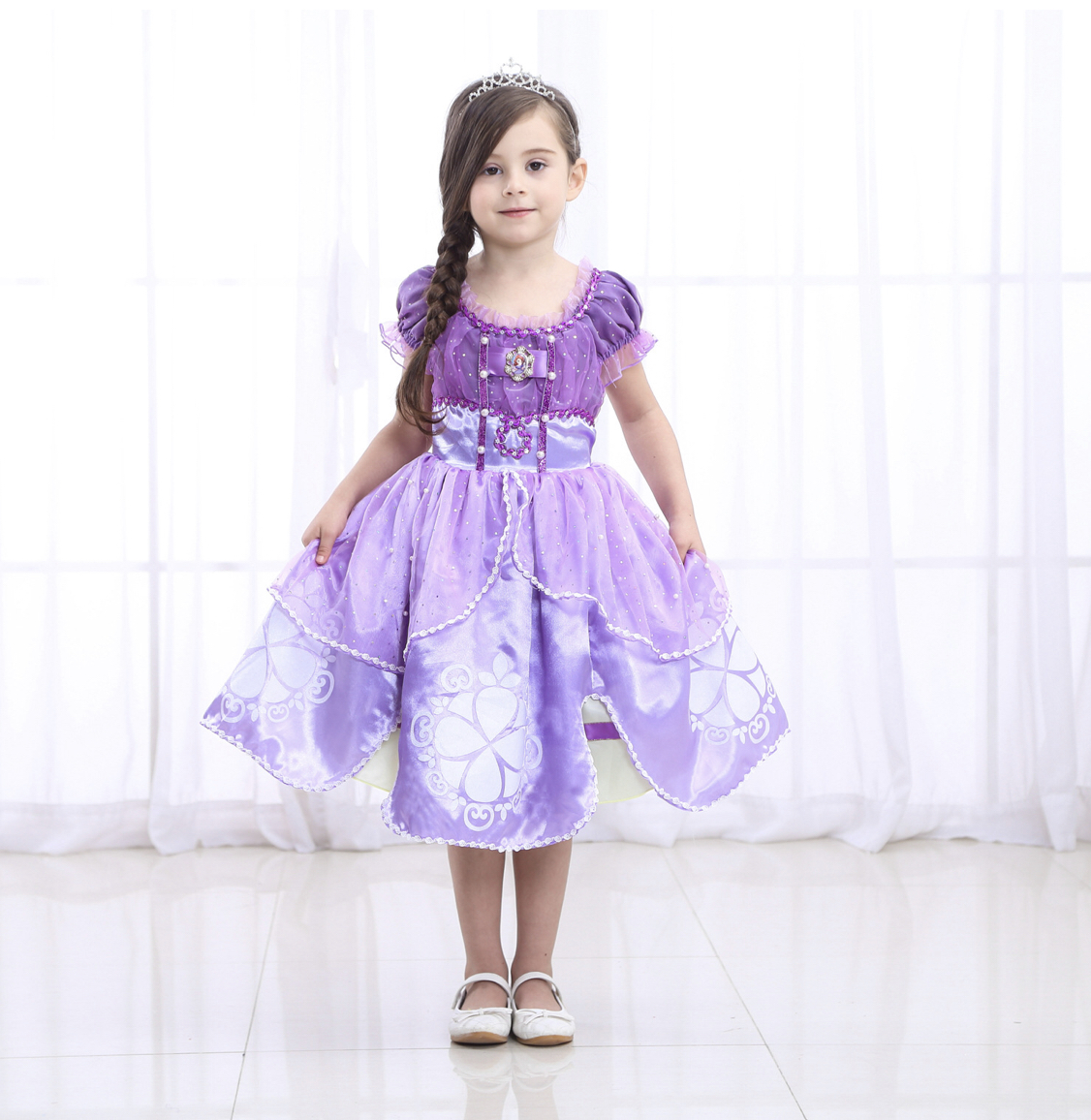 Váy công chúa Sofia loại ngắn cho bé 11-15kg