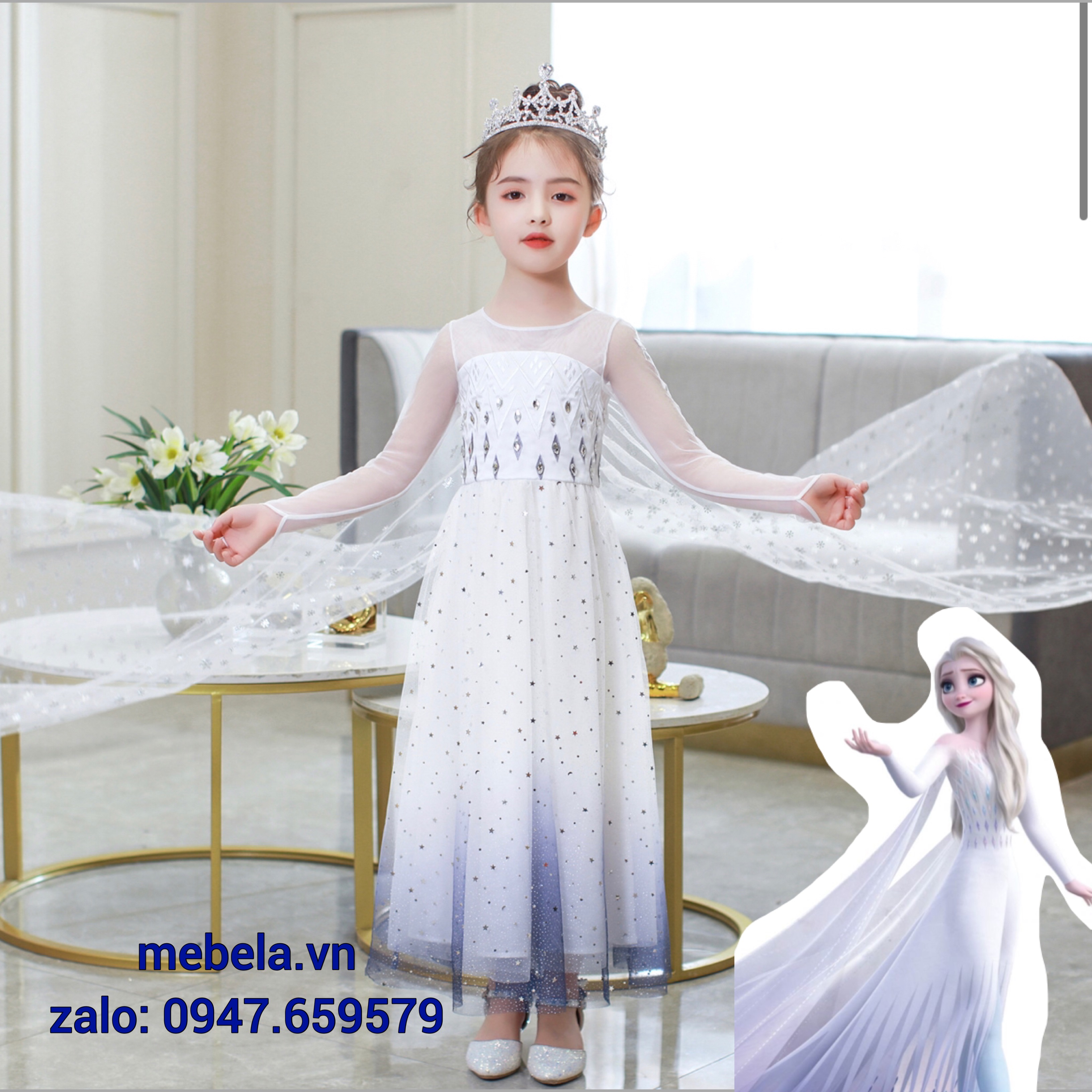 🎀 Váy công chúa Elsa Frozen 2 cho bé 13-28kg