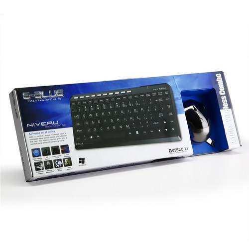 Bộ phím chuột E-BLUE™ - NIVERU mini desktop: EKM802BKUS-IU