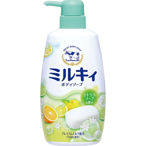 Sữa tắm hương hoa cam chanh milky body soap cow 550ml
