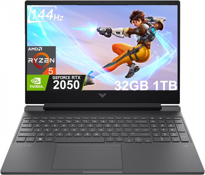 HP Victus Gaming Laptop AMD Ryzen 5 7535 HS /8G/ 512SSD/ RTX 2050-4G/ 15.6 FHD 165 Hz/ W11H